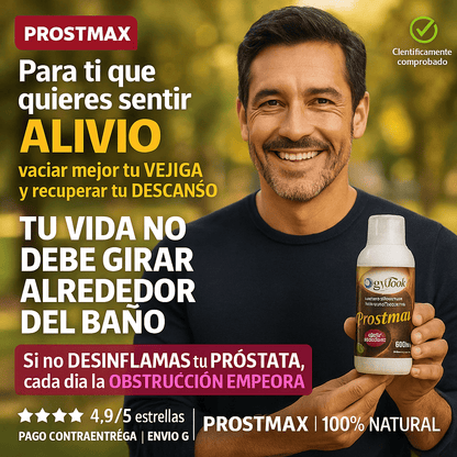 PROST MAX | Equilibrio, fuerza y bienestar para una próstata sana.