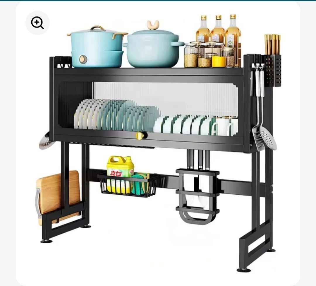 Escurridor de Platos en Acero Inoxidable Premium con Tapa Protectora