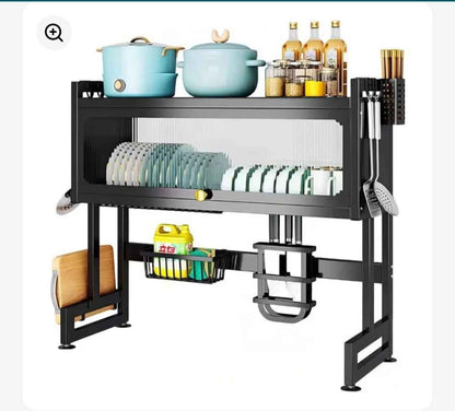 Escurridor de Platos en Acero Inoxidable Premium con Tapa Protectora